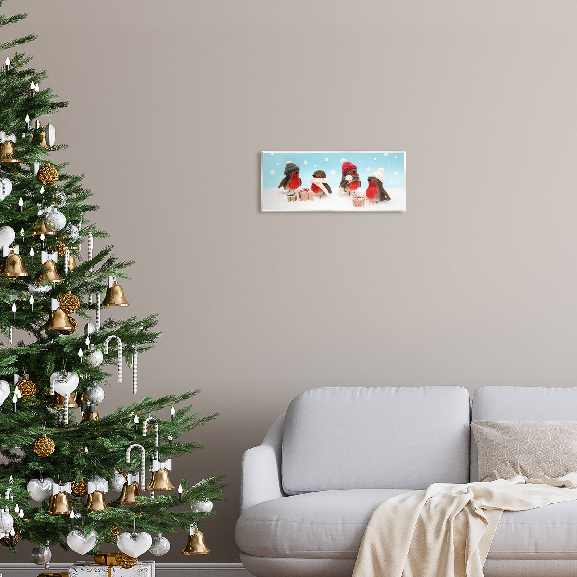 Stupell Industries Snowflakes, Birds & Christmas Gifts Wall Art